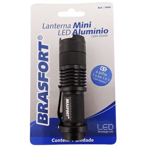 LANTERNA LED MINI ZOOM ALUMÍNIO